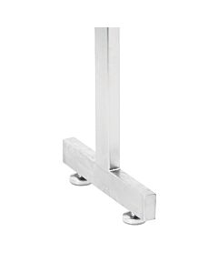 Perforated Round Pattern Electropolished Gowning Benches - Recessed Legs - Round Front Edge