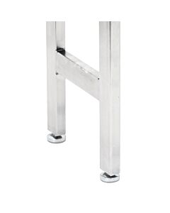 Perforated Slotted Pattern Electropolished Gowning Benches - Four Legs - Round Front Edge