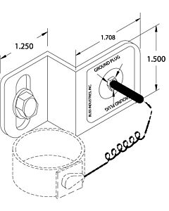 Wrist Strap Plug Receptable Bracket