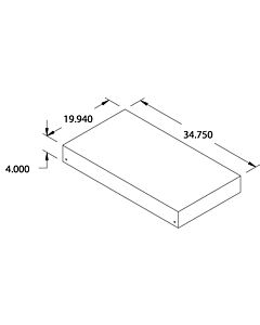 Top Shelf 22", Staging Station (19.940" D x 4" W x 34.750" L)