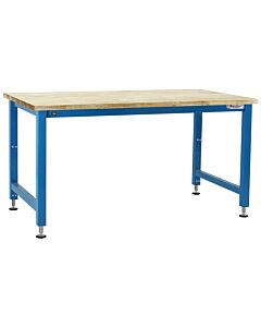 Adams Series Workbench Electric Hydraulic Lift with 1" Thick 100% Lacquered Butcher Block Top 12 Stroke
