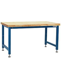 Adams Series Workbench Electric Hydraulic Lift with 1-3/4" Thick Oiled 100% Solid Butcher Block Hardwood Top 16 Stroke