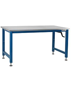 Adams Series Workbench Manual Hydraulic Lift with Stainless Steel Top 12" Stroke