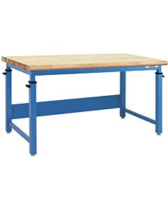 Cleveland Series Workbench with Oiled 100% Solid Butcher Block Hardwood 1 3/4" Thick Top and Round Front Edge