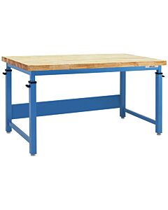 Cleveland Plus Series Workbench with Oiled Butcher Block 1.75" Thick Top - Square Cut Edge