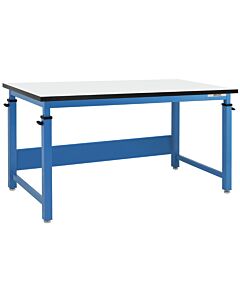 Cleveland Plus Series Workbench with 1" Thick Phenolic Resin Top And Square Cut Edge - White