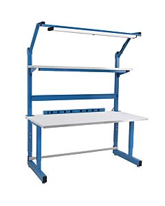 Dewey Series Complete Workbench Set with Stainless Steel Top - Square Cut Front Edge