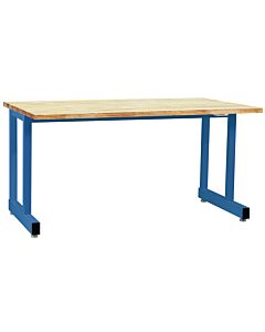 Dewey Series Workbench with Oiled Butcher Block 1" Thick Top - Square Cut Edge