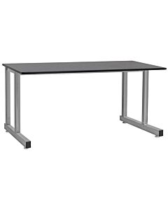 Dewey Series Workbench - Stainless Steel Frame with 3/4 Thick Phenolic Resin Top - Round Front Edge