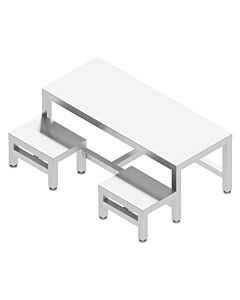 Two Level Electropolished Gowning Benches