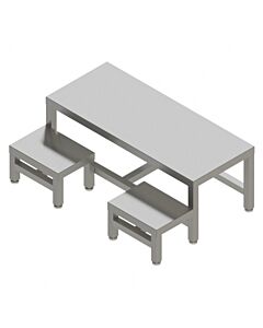 Two Level Stainless Steel Gowning Benches