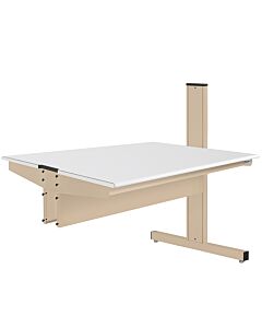 Grant Series Double Sided Add-on Bench with Cleanroom Laminate Top, 36" D x 48" L x 48" H