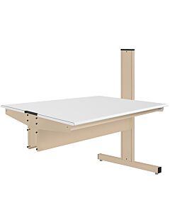 Grant Series Double Sided Add-on Bench with LisStatâ„¢ ESD Static Control Laminate Top, 24" D x 72" L x 52" H