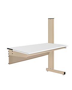 Grant Series Single Sided Add-on Bench with Cleanroom Laminate Top, 24" D x 48" L x 56" H