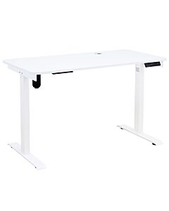 Johnson Series Electro-Mechanical Lift Table with Laminate Top-24" D x 55" L-White-White