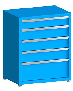 130# Capacity Drawer Cabinet, 5",6",6",6",10" drawers, 37" H x 30" W x 21" D