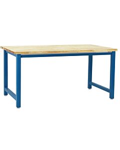 Kennedy Series Workbench with Lacquered Butcher Block 1" Thick Top - Square Cut Edge