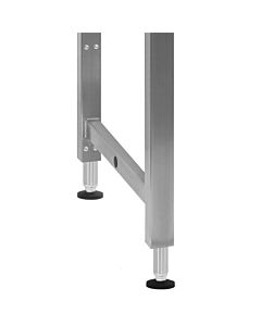 Kennedy Series Workbench, Manual Hydraulic Lift 12" Stroke with Stainless Steel Frame and Phenolic Resin 3/4" Thick Top - Square Cut Edge.