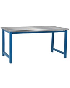 Kennedy Series Workbench with Stainless Steel Top - Square Cut Front Edge