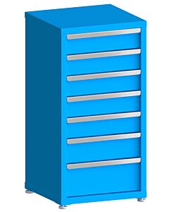 130# Capacity Drawer Cabinet, 5",5",5",5",5",6",8" drawers, 43" H x 22" W x 21" D