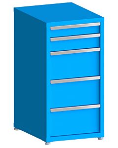 130# Capacity Drawer Cabinet, 4",5",10",10",10" drawers, 43" H x 22" W x 28" D