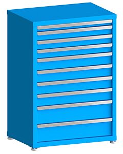 130# Capacity Drawer Cabinet, 2",3",3",3",4",4",4",4",6",6" drawers, 43" H x 30" W x 21" D