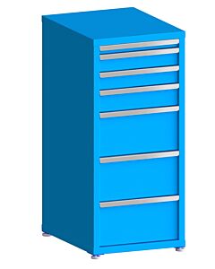 130# Capacity Drawer Cabinet, 2",4",4",5",10",10",10" drawers, 49" H x 22" W x 28" D