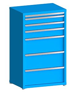 130# Capacity Drawer Cabinet, 2",4",4",5",10",10",10" drawers, 49" H x 30" W x 21" D