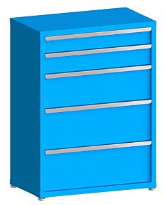 130# Capacity Drawer Cabinet, 5",6",10",12",12" drawers, 49" H x 36" W x 21" D
