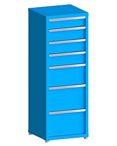 130# Capacity Drawer Cabinet, 5",6",6",6",10",12",12" drawers, 61" H x 22" W x 21" D
