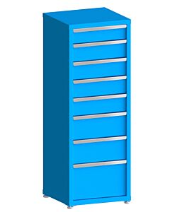 130# Capacity Drawer Cabinet, 5",6",6",6",6",8",8",12" drawers, 61" H x 22" W x 21" D
