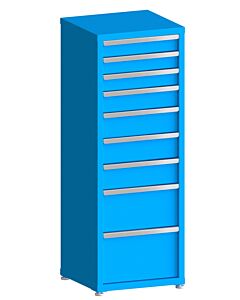 130# Capacity Drawer Cabinet, 4",4",4",5",6",6",6",10",12" drawers, 61" H x 22" W x 21" D