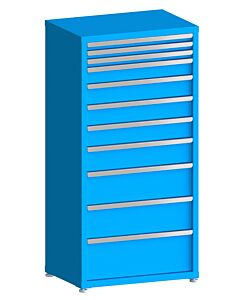 130# Capacity Drawer Cabinet, 2",2",2",4",5",5",5",6",8",8",10" drawers, 61" H x 30" W x 21" D