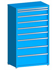 130# Capacity Drawer Cabinet, 2",5",6",6",6",6",8",8",10" drawers, 61" H x 36" W x 21" D