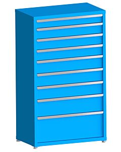 130# Capacity Drawer Cabinet, 4",5",5",5",6",6",6",8",12" drawers, 61" H x 36" W x 21" D