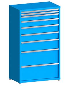 130# Capacity Drawer Cabinet, 2",2",4",5",6",6",8",12",12" drawers, 61" H x 36" W x 21" D