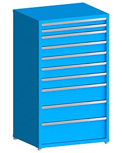 130# Capacity Drawer Cabinet, 3",3",5",5",5",5",5",8",8",10" drawers, 61" H x 36" W x 28" D