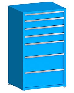 130# Capacity Drawer Cabinet, 5",6",6",6",10",12",12" drawers, 61" H x 36" W x 28" D