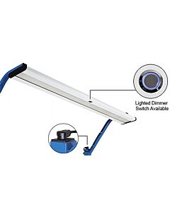 Overhead Aluminum LED Lights with Dimmer Switch.