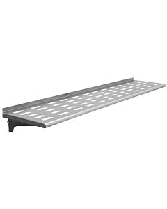 Stainless Steel Perforated 1" x 3" Slots Top Shelves - Radiused Front Edge