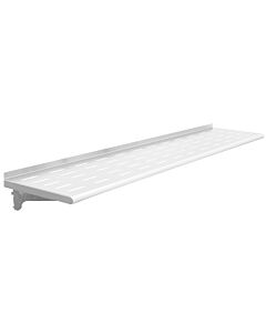 Electropolished Perforated 1/2" x 3" Slots Top Shelves - Radiused Front Edge
