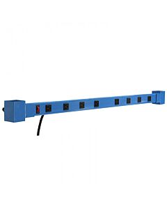 Adjustable Height Aluminum Plug Strip - 12 Outlets - 15-Amps
