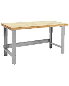 Roosevelt Series Workbench with 1 3/4" Thick Top Solid Oiled Butcher Block