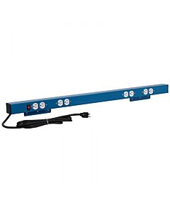 Heavy Duty Steel Back - Mounted Power Strips with Lighted Switch, 15-Amps