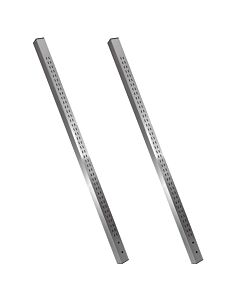 Stainless Steel Uprights Set of Two, Leg Mounted, Single Sided Slots.